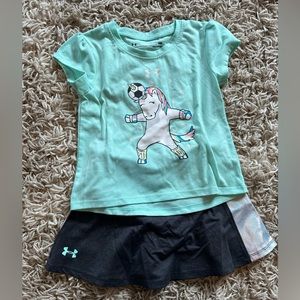 Under Armour skort set, size 24 months.